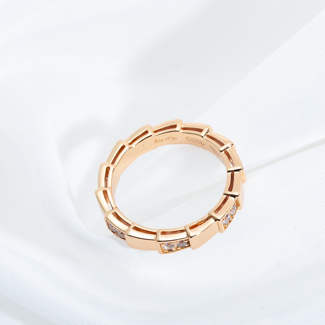 SERPENTI RING PINK GOLD 3MM