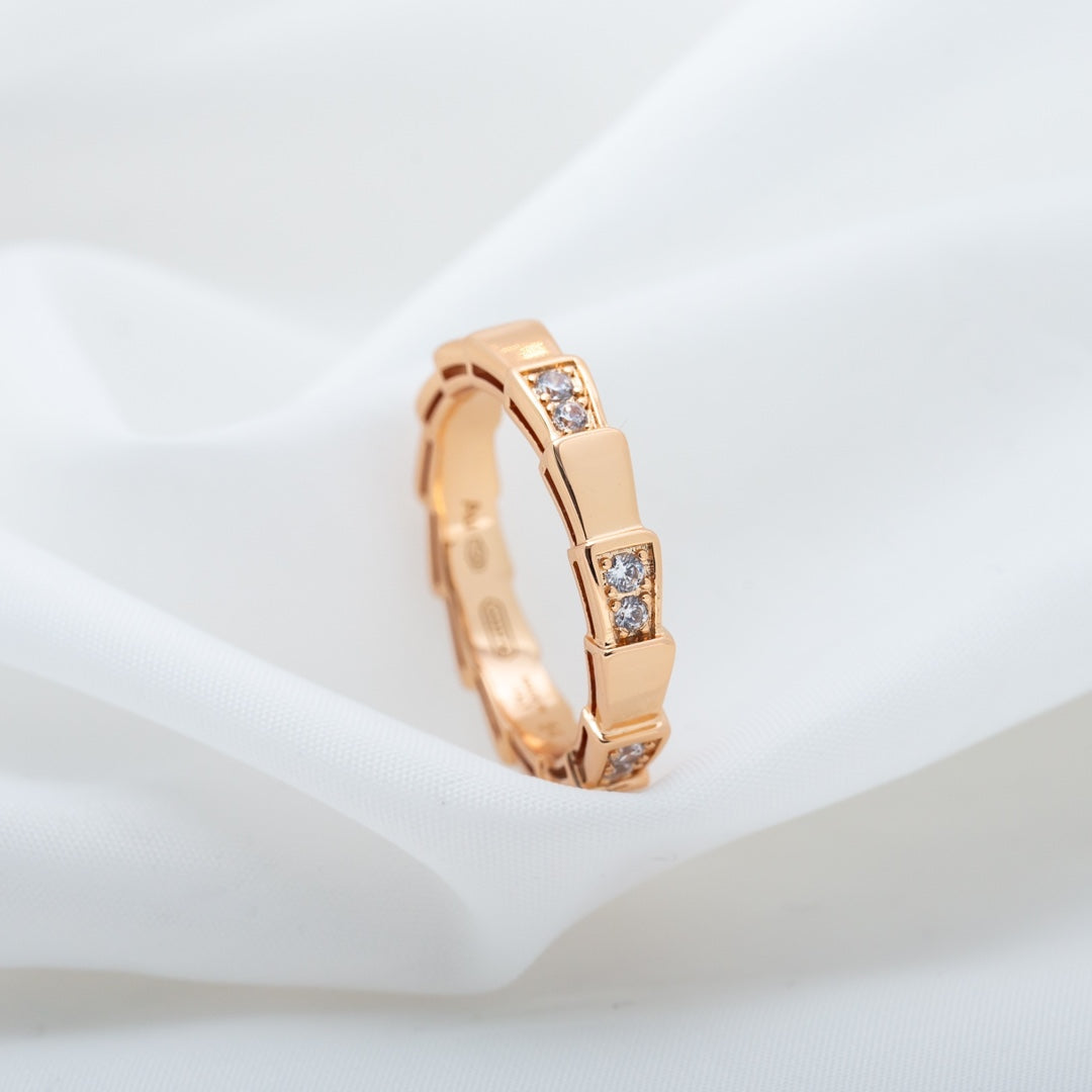 SERPENTI RING PINK GOLD 3MM
