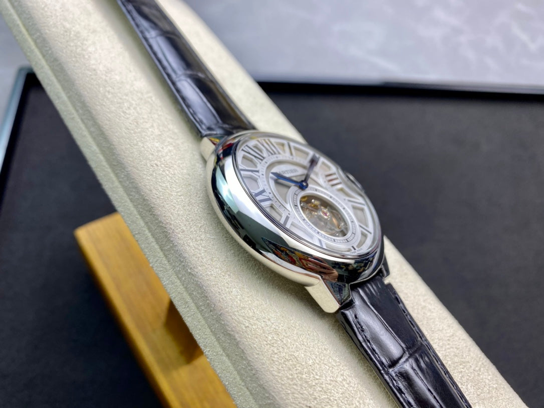 Cartier Balloon 46mm Black Silver Tourbillon