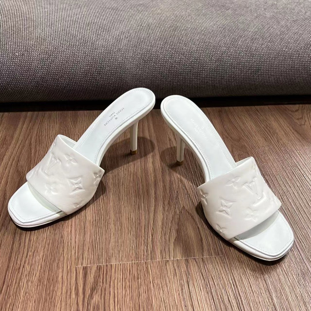 LV Neo Revival Mule 85mm White Cowhide