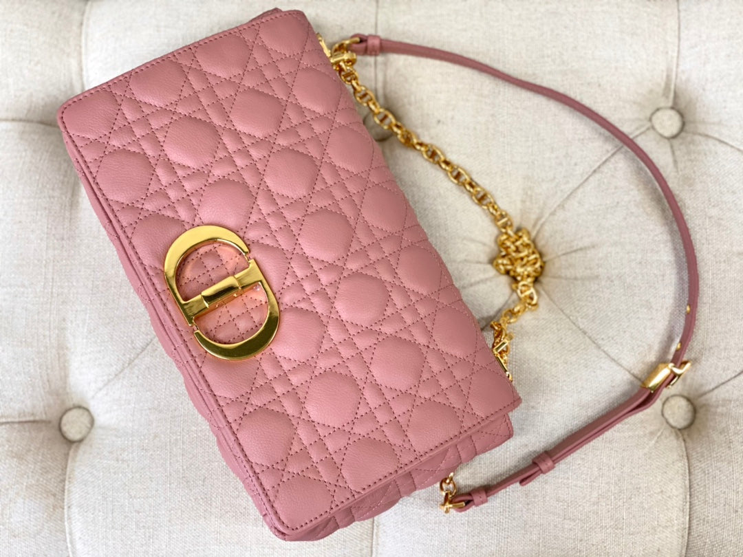 LARGE CARO BAG 28 ANTIQUE PINK CALFSKIN