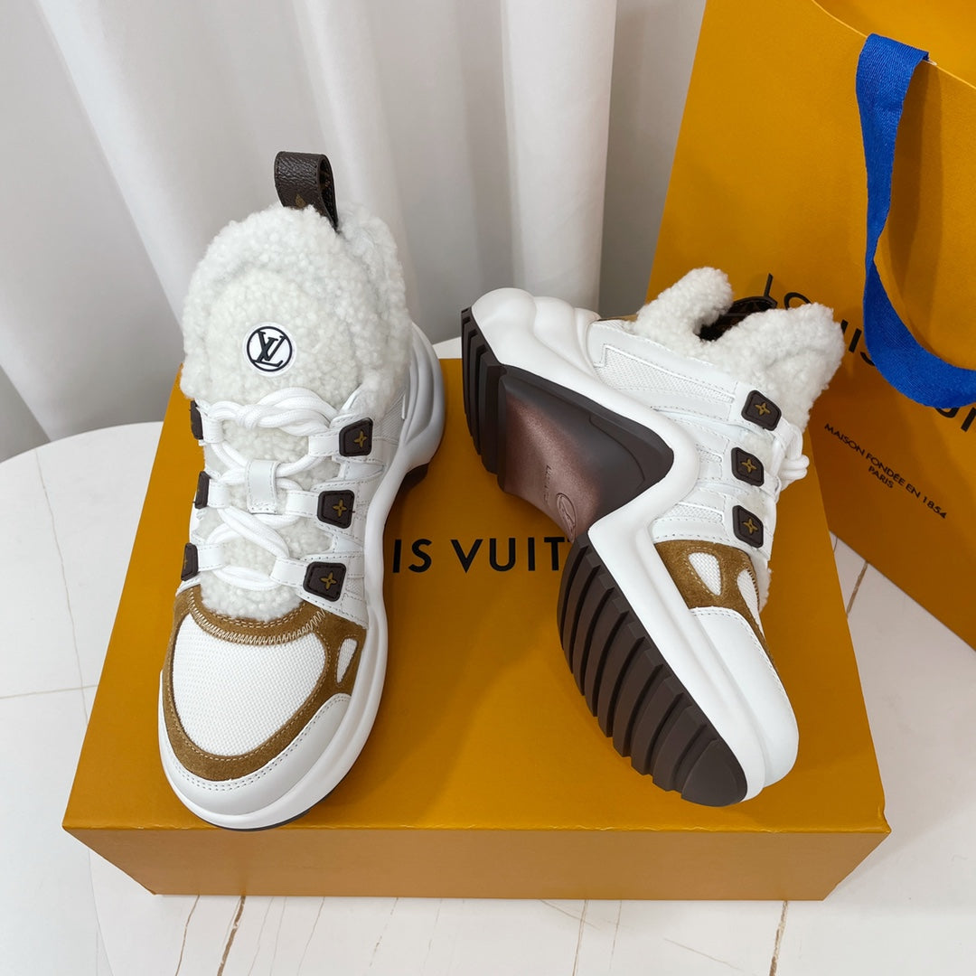 LV Archlight Sneaker White Mix Brown Fabric