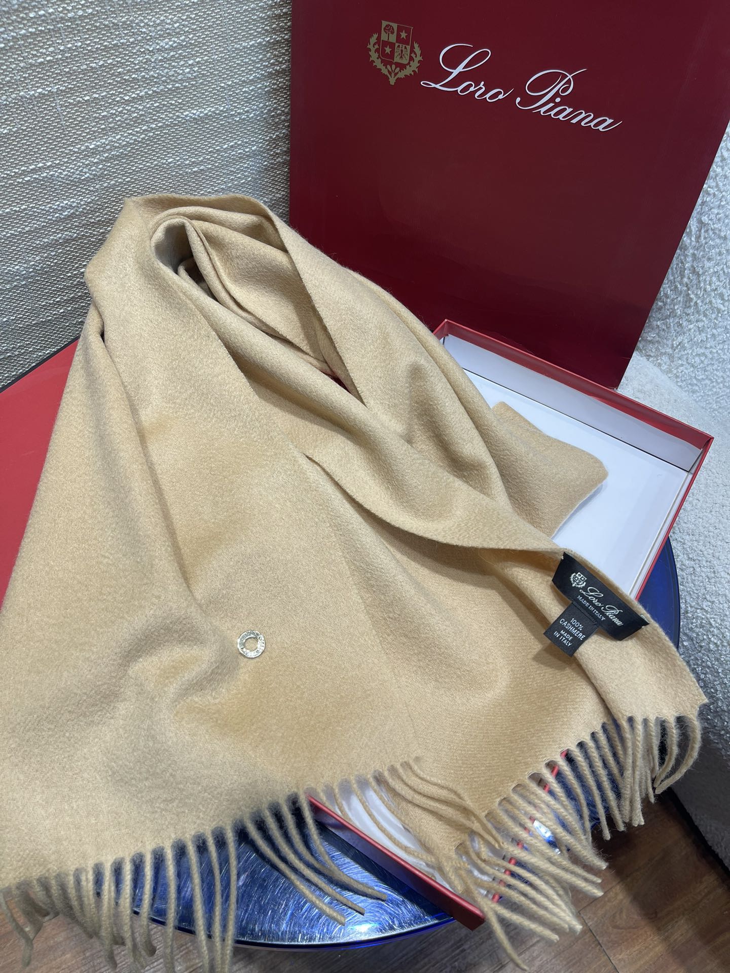LP Scarf Plain 180 CM In Beige Cashmere 141433