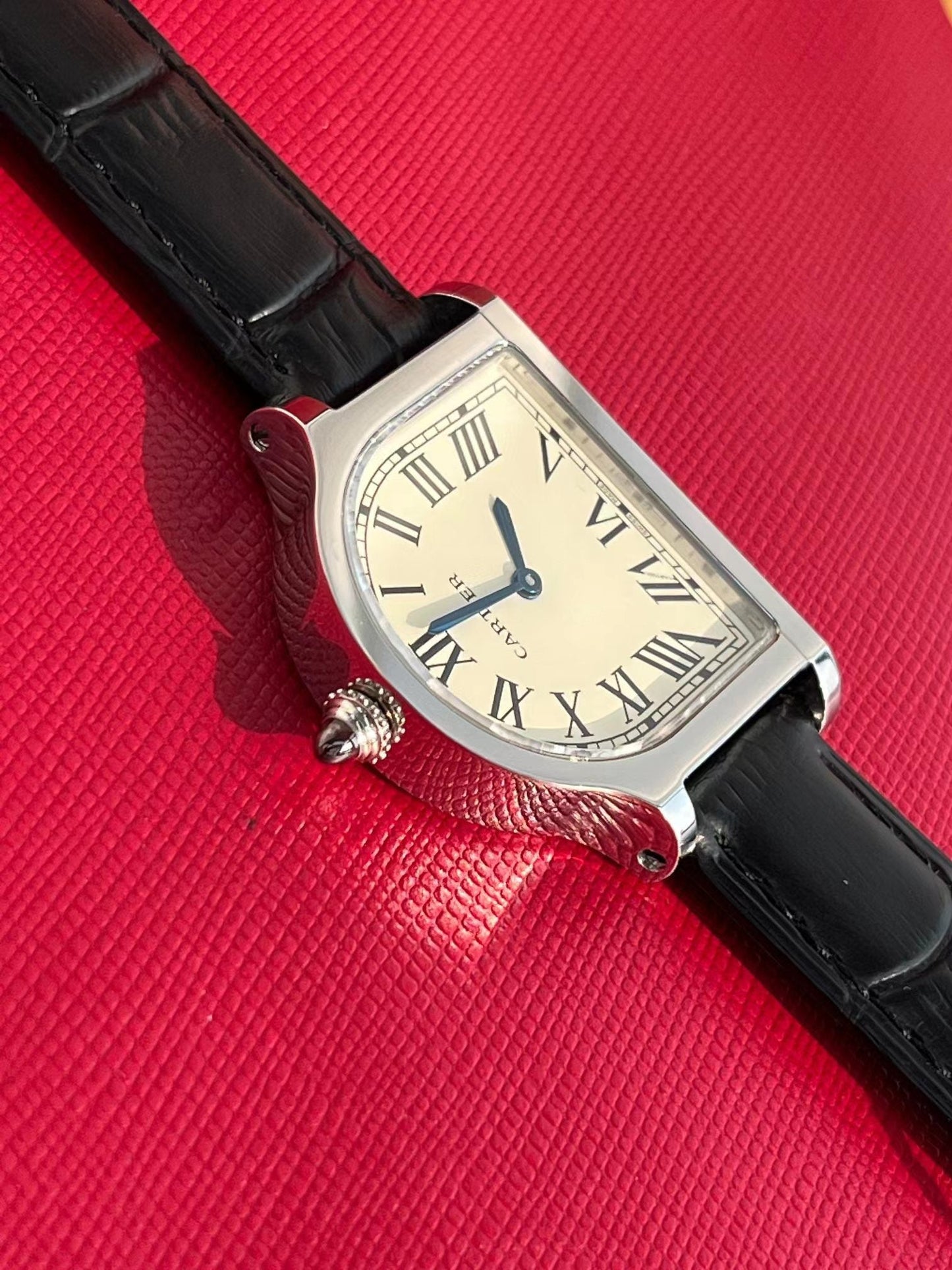 Cartier Cloche 37mm Quartz Silver Black