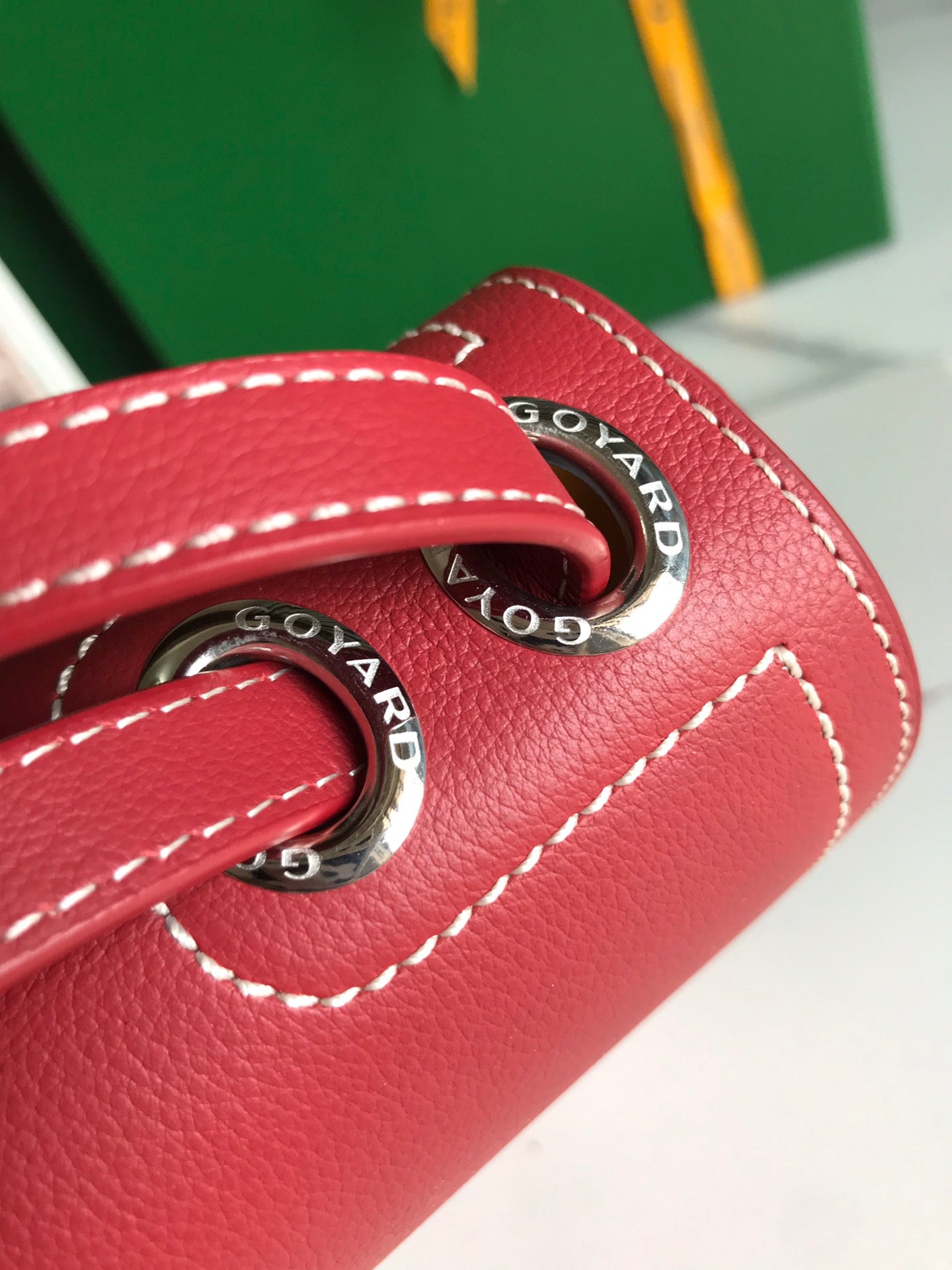 233 BAG 25 IN CLASSIC RED CALFSKIN AND GOYARDINE CANVAS