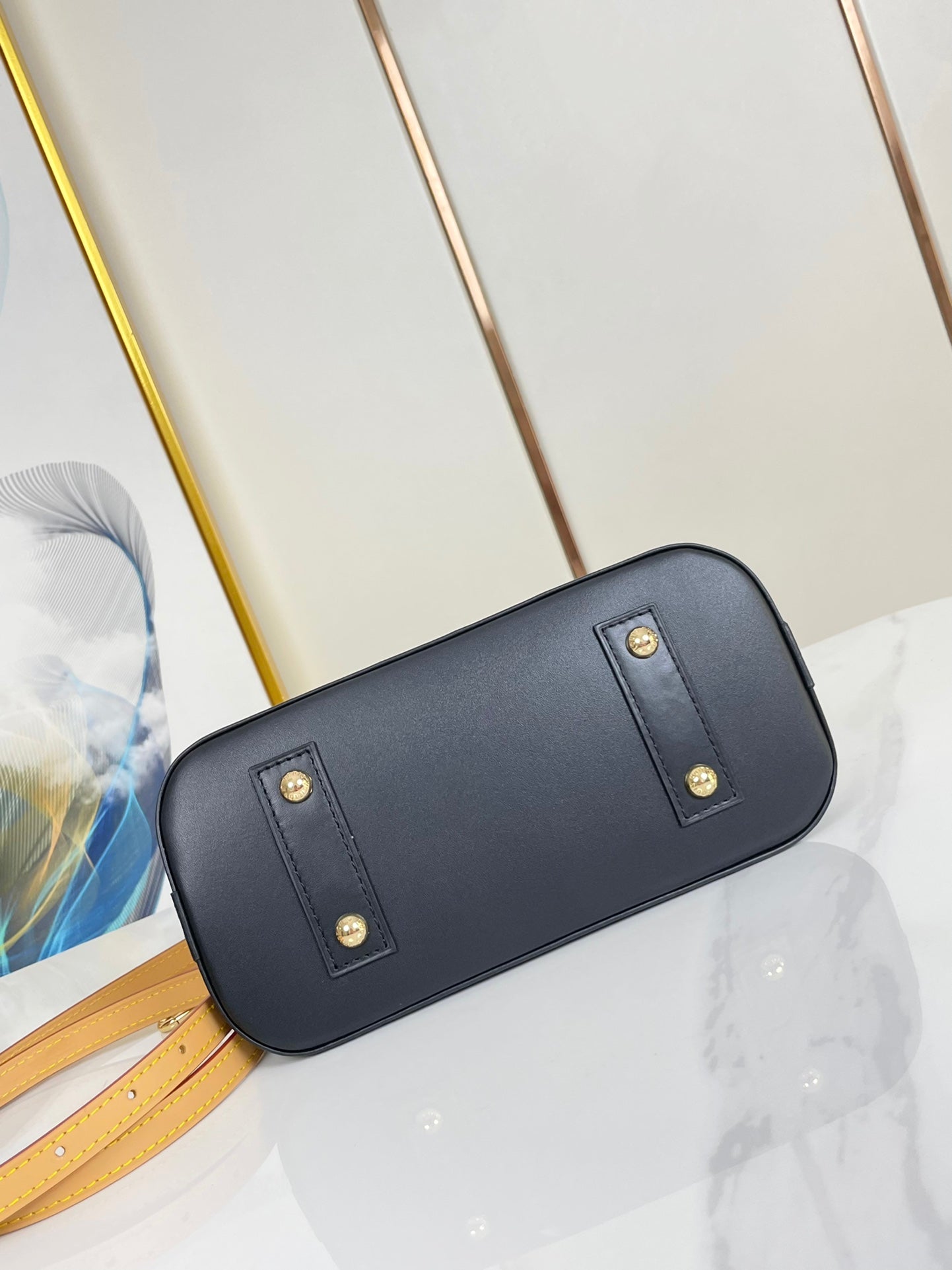 ALMA BB 25 IN WHITE MONOGRAM DUNE CANVAS GOLD HARDWARE