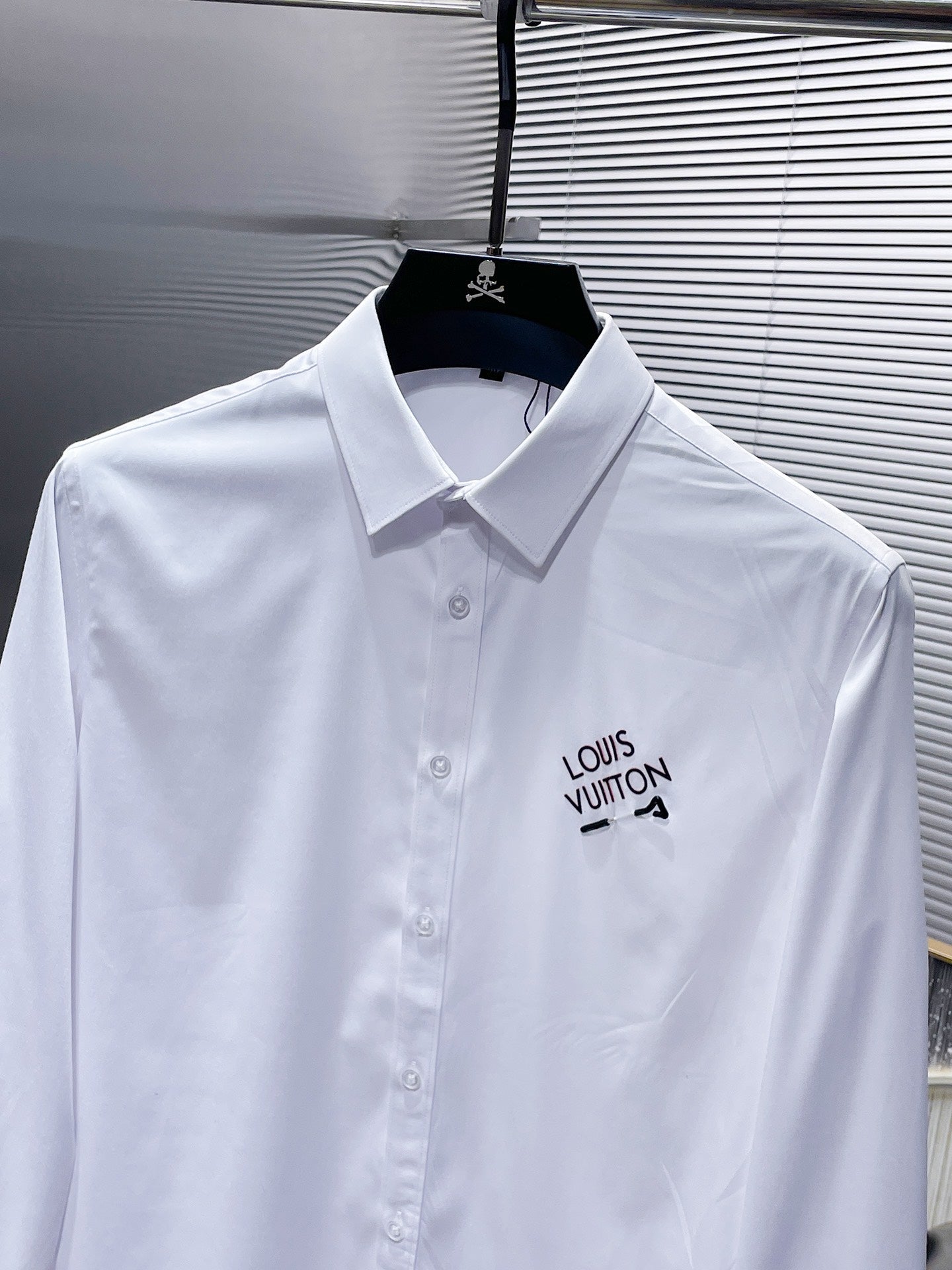LV BASIC LONG-SLEEVED SHIRT WHITE COTTON 238818