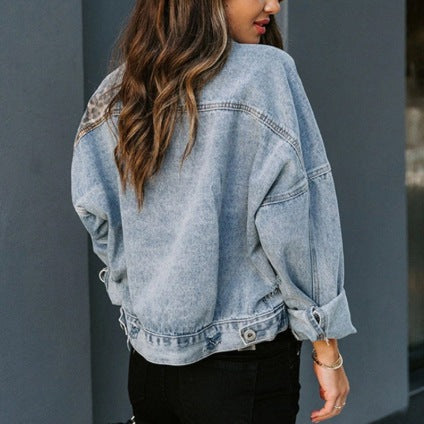 Damen-Denim-Mantel