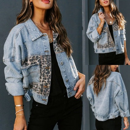 Damen-Denim-Mantel