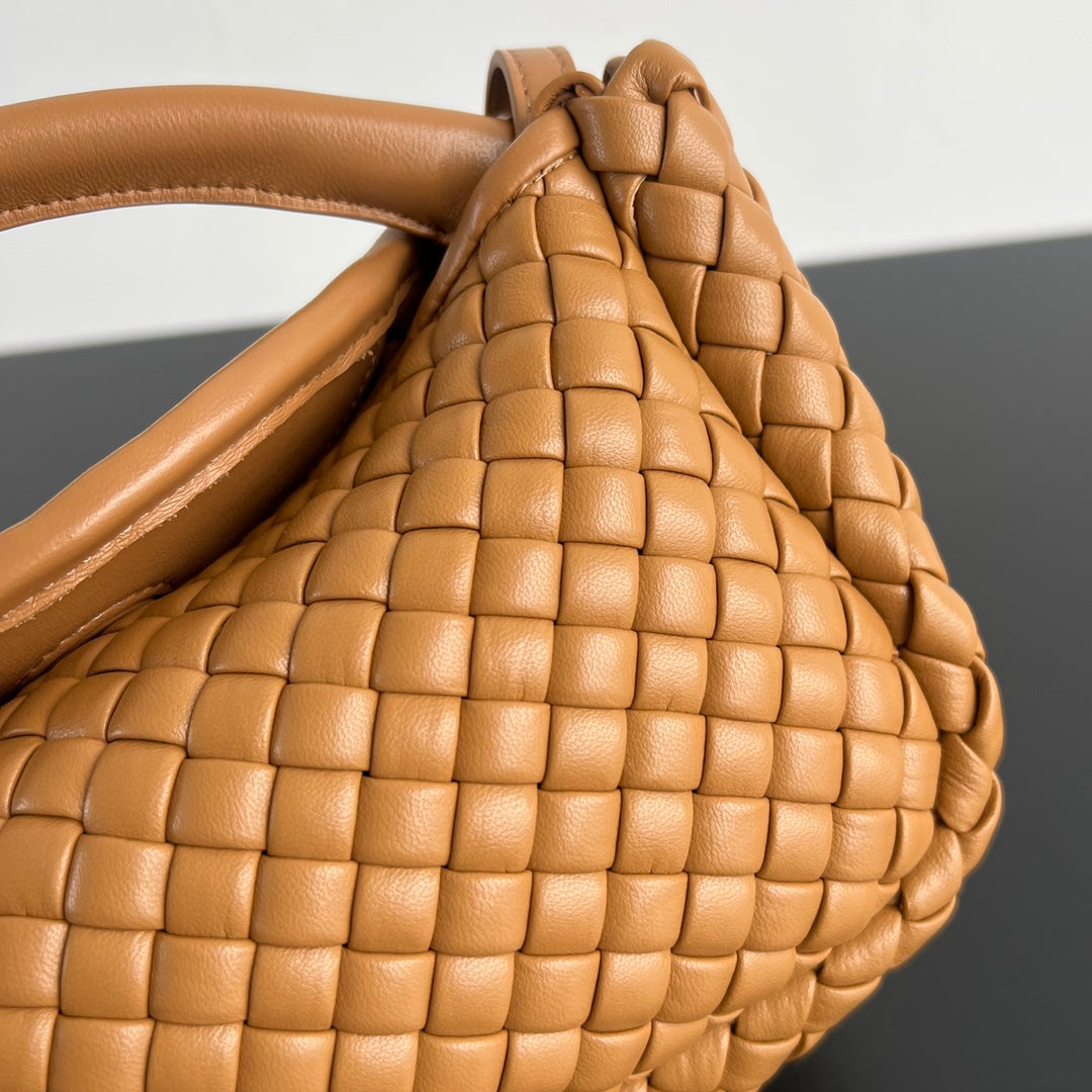 BV Small Cobble Top Handle 23cm Gold Lambskin