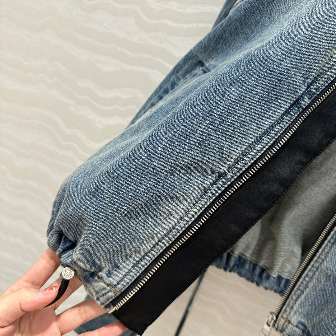 Loewe Jacket Blue Denim Fabric