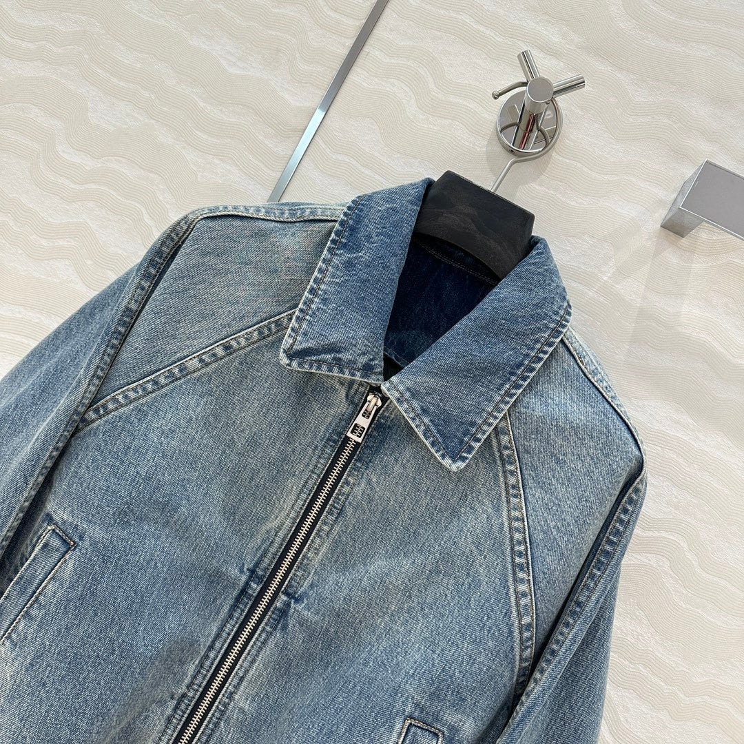 Loewe Jacket Blue Denim Fabric