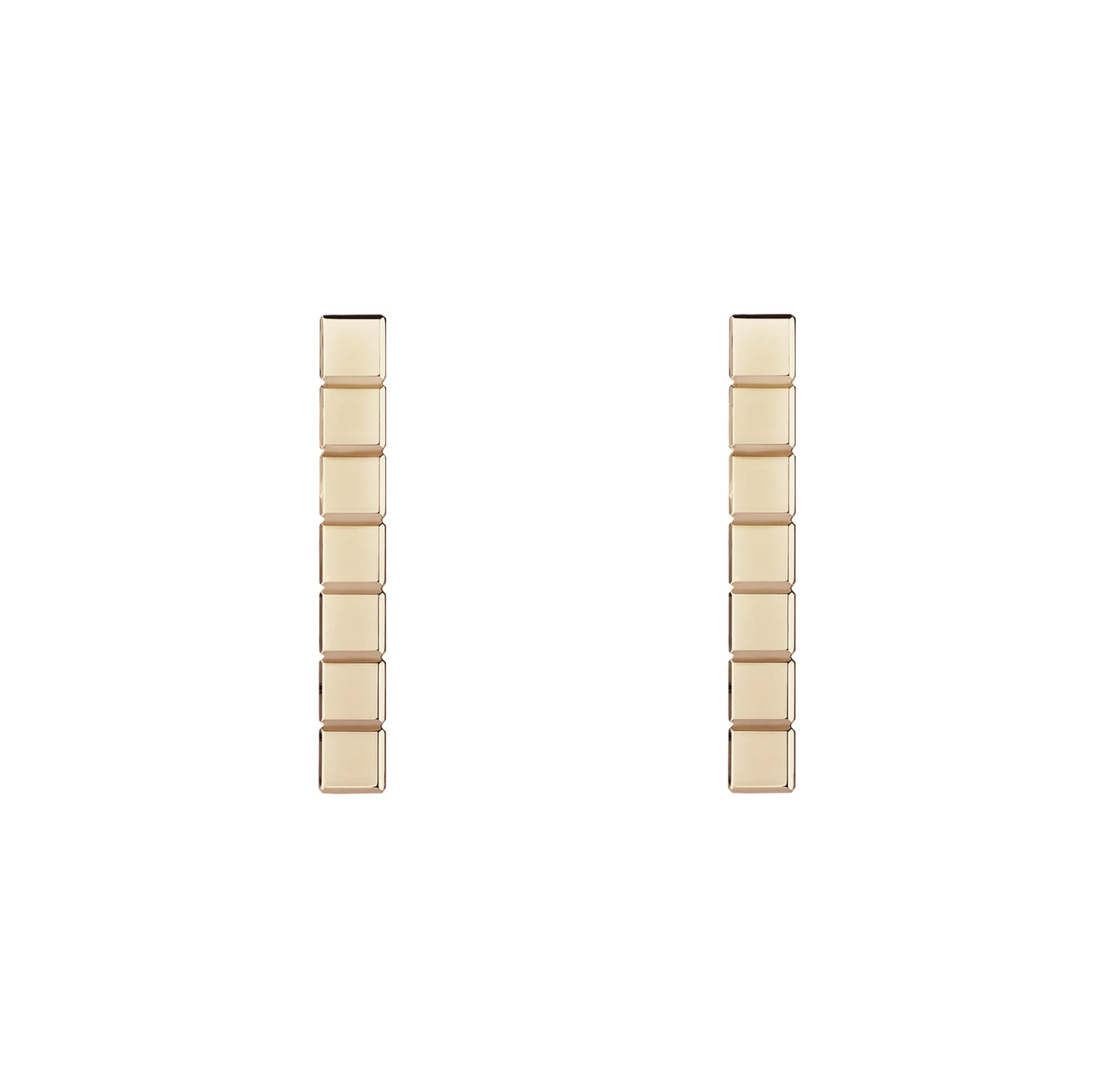 ICE CUBE PINK GOLD EARRINGS