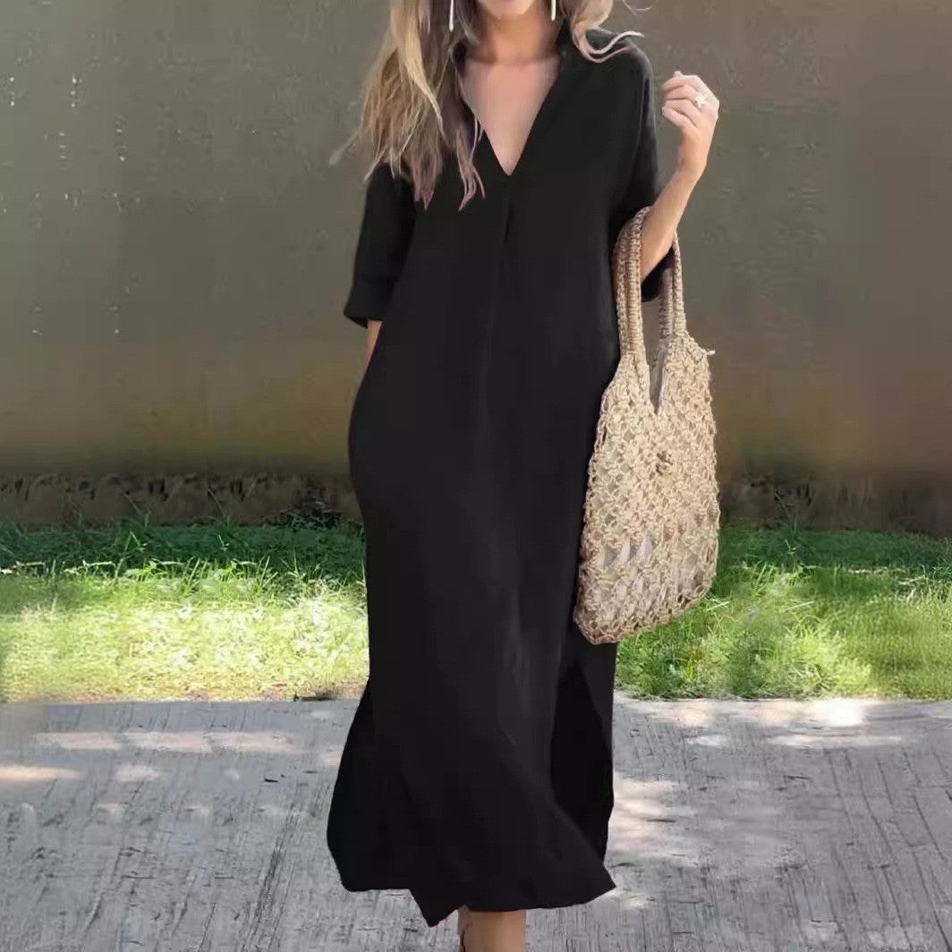 Celestina Kleid mit Seitenschlitzen
