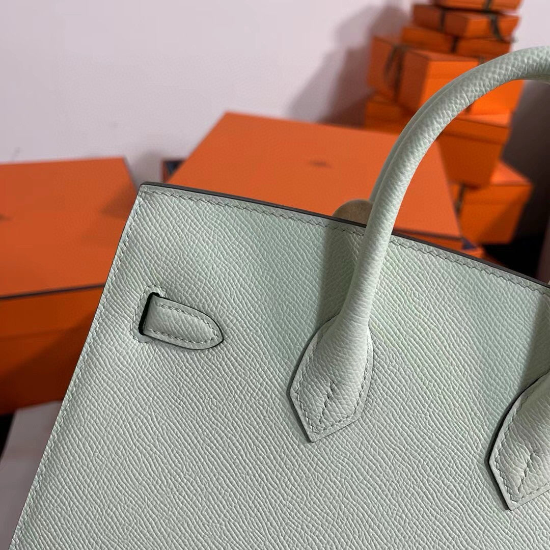 HM BIRKIN 25CM VERT FIZZ TOGO LEATHER SILVER HARDWARE