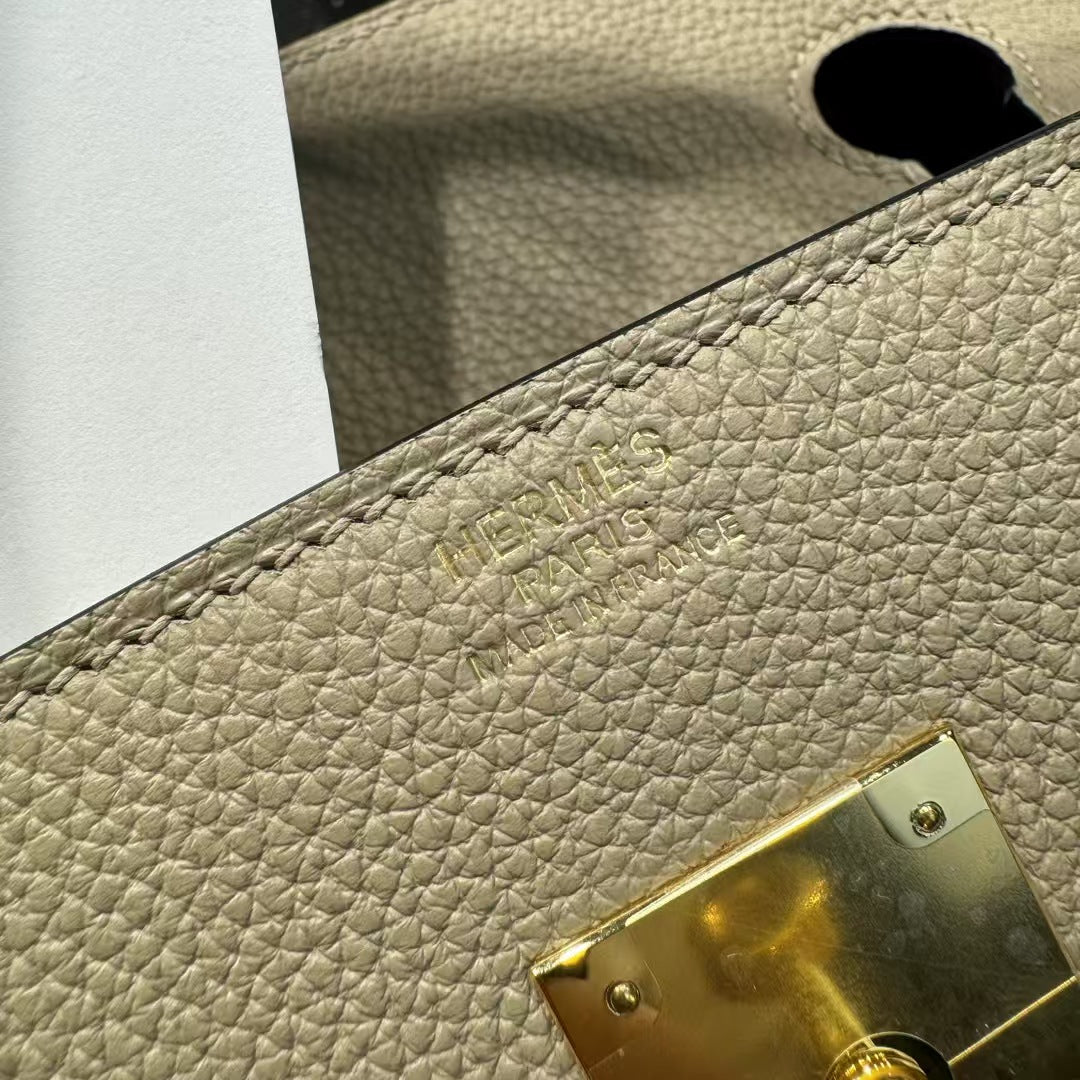 HM Birkin Bag Gray Gold Hardware Togo Leather