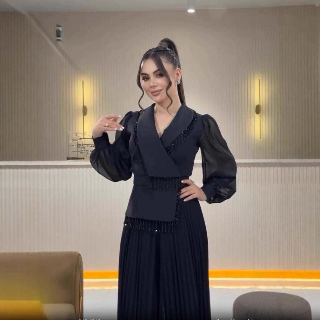 Celeste Plissee-Kleid Set