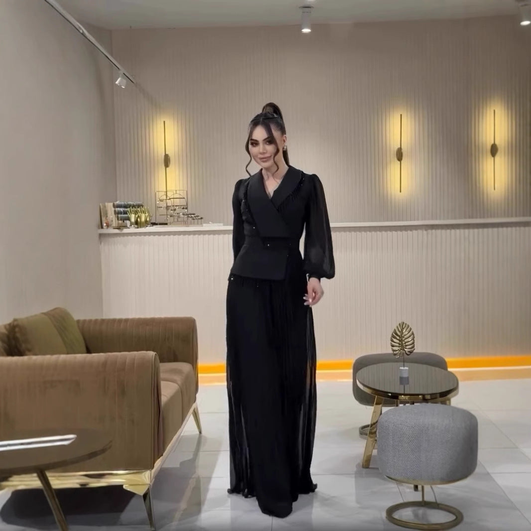 Celeste Plissee-Kleid Set