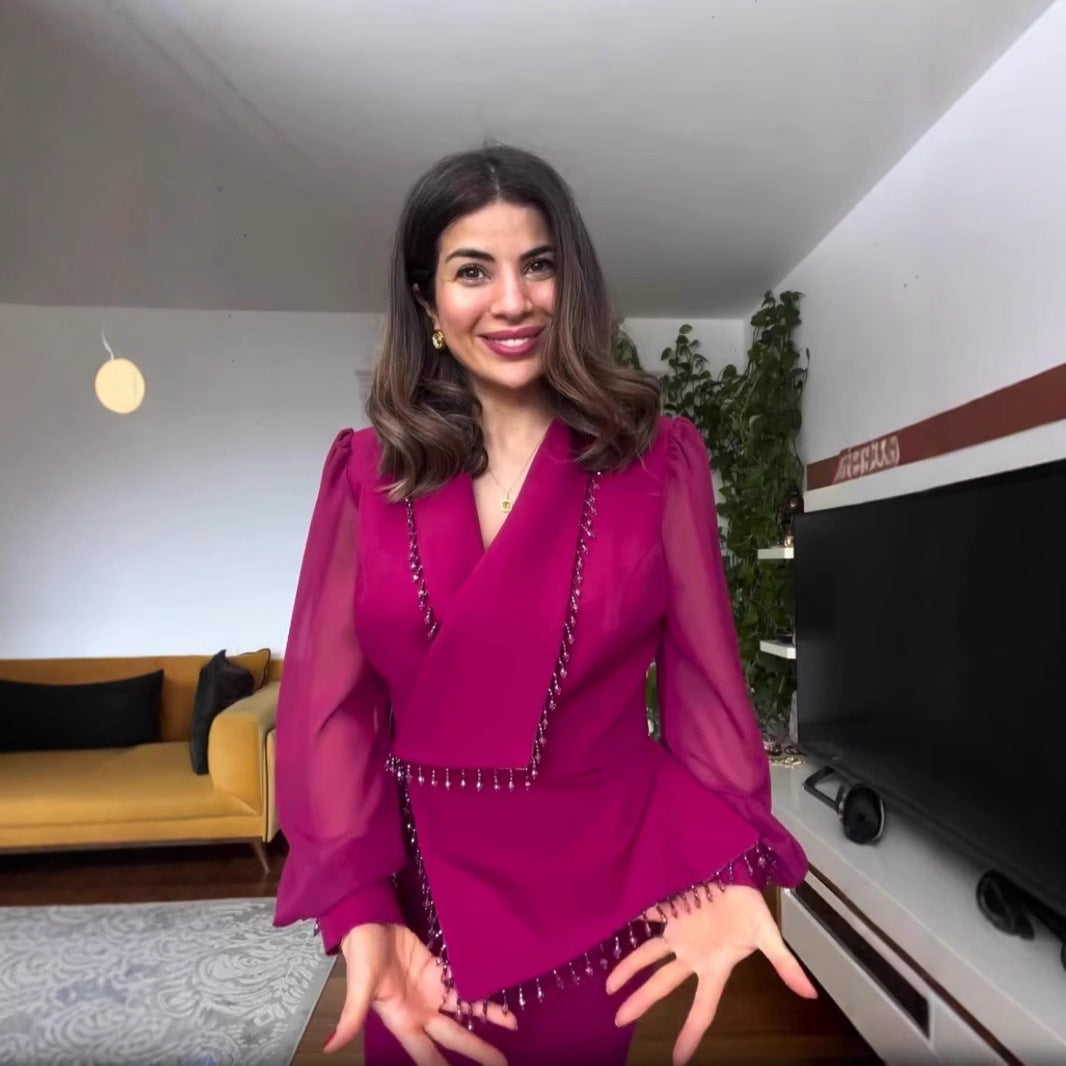 Élise Tassel Skirt Set