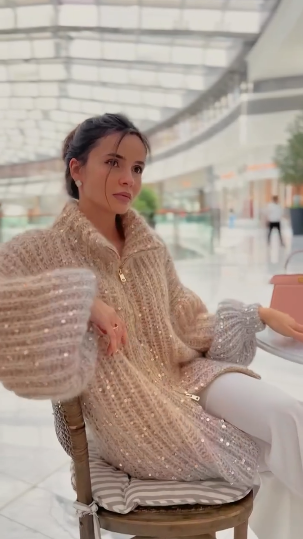 ModenGlanz- Luxe Pailletten Strickpullover