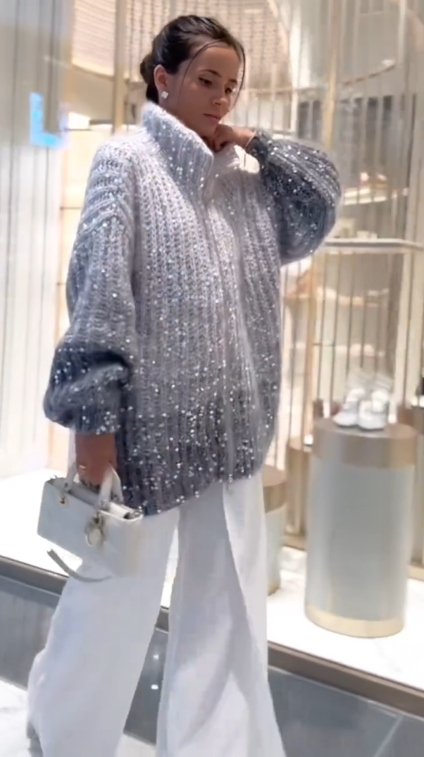 ModenGlanz- Luxe Pailletten Strickpullover