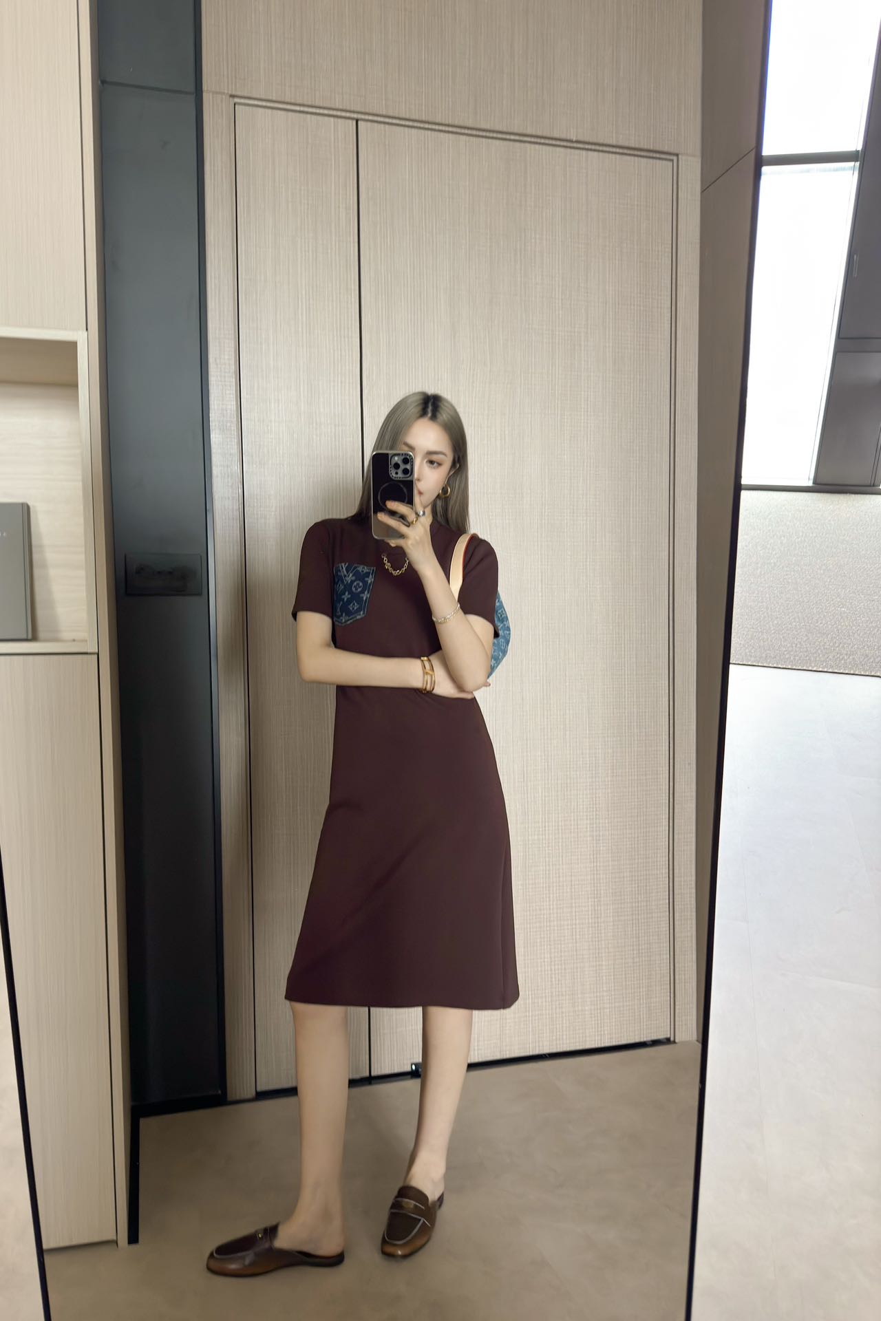 LV Chocolate Cotton Dress