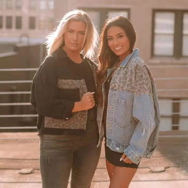 Damen-Denim-Mantel