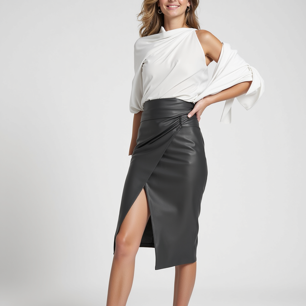 ModenGlanz Leder-Wickelrock