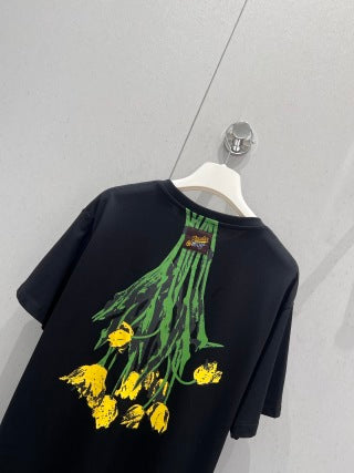 Loewe 25 Floral Round Neck Short-sleeved T-shirt Cotton