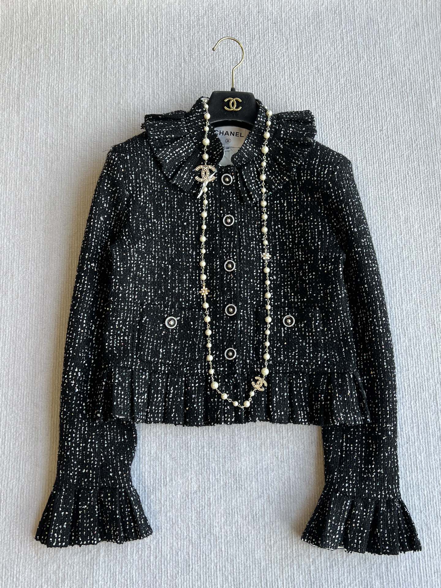 CC 25 Set Tweed Black Polyester Wool