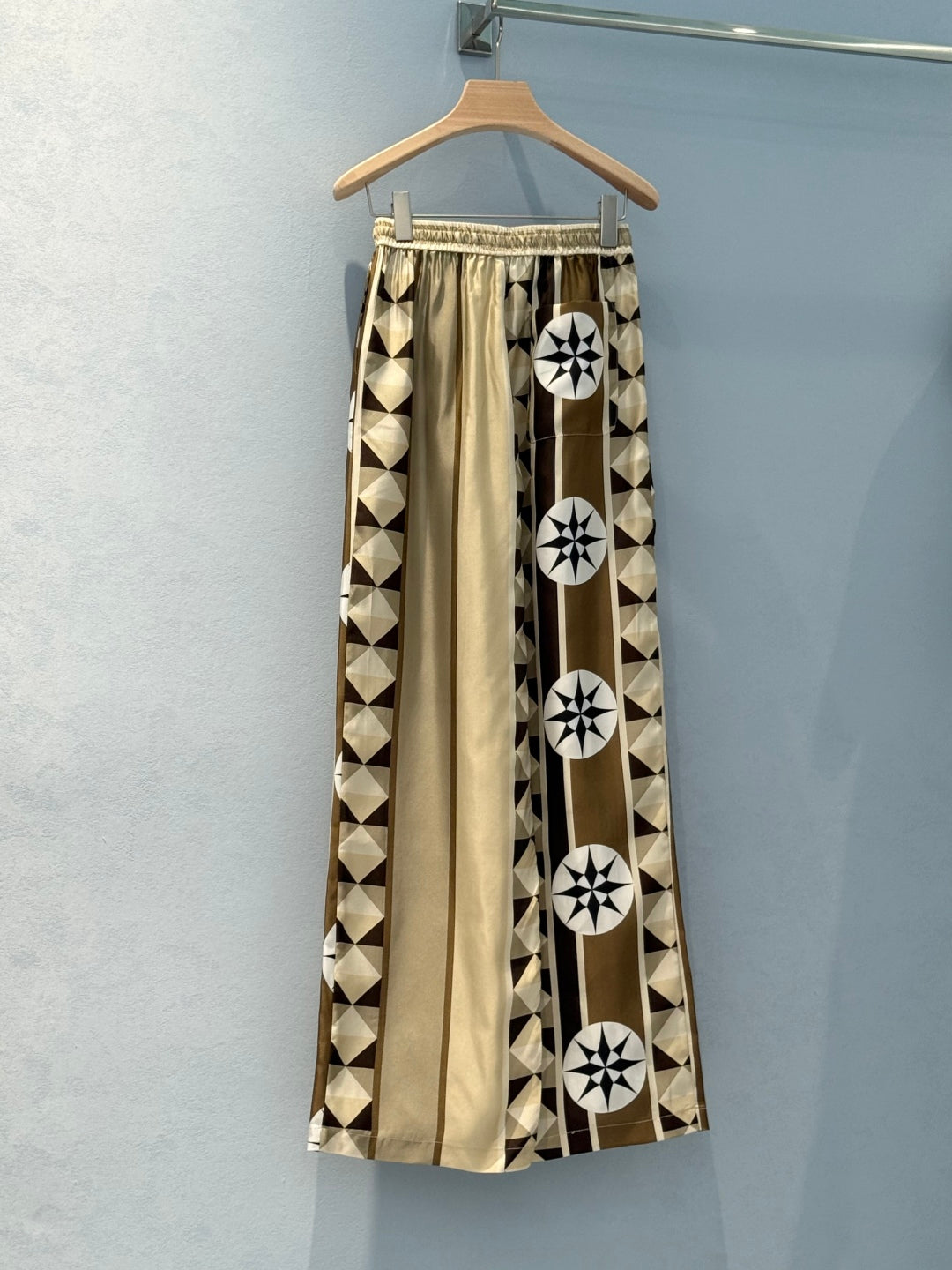 Loewe 25 Pant Beige Brown Silk