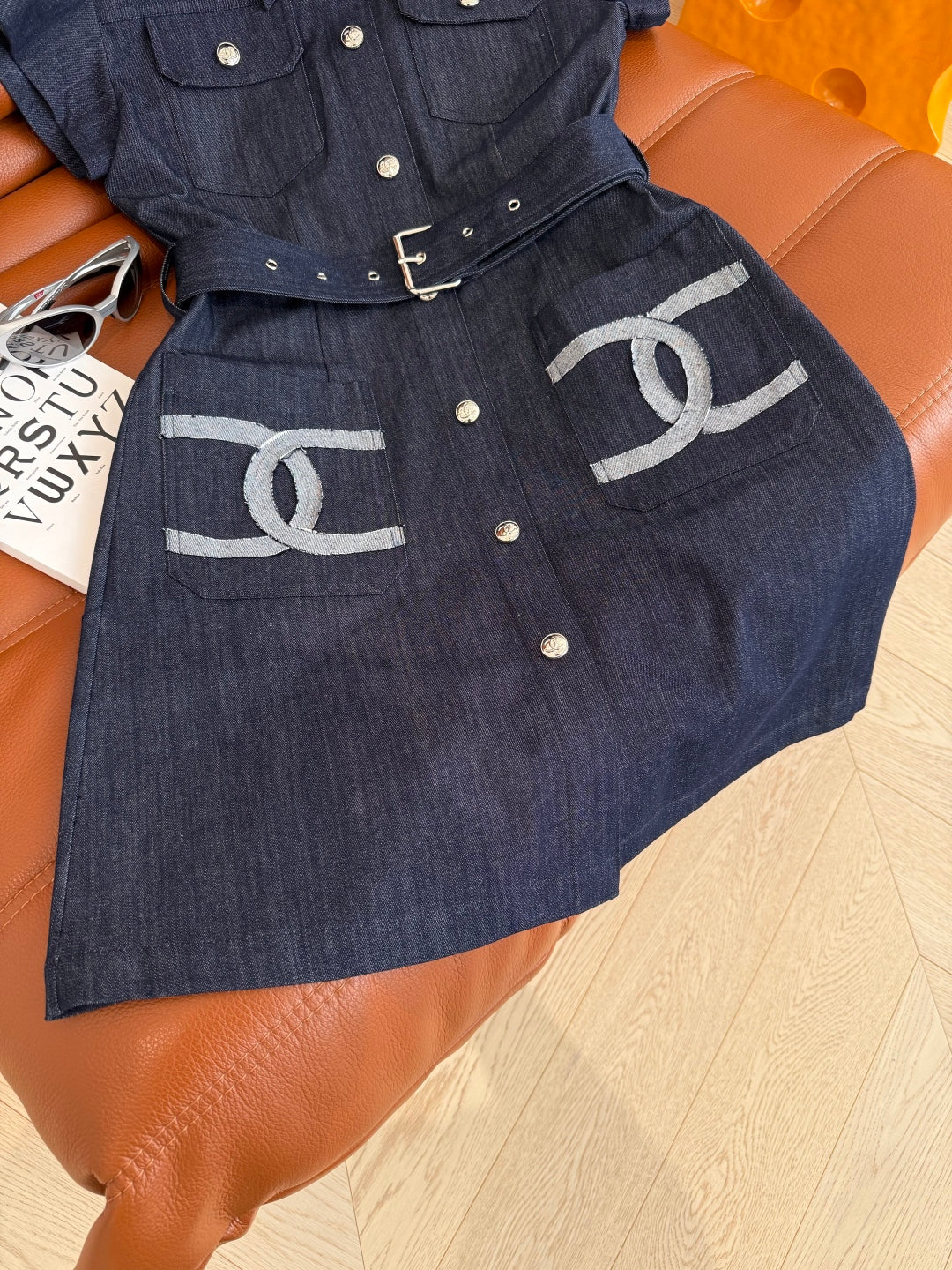 CC 25 Double C Denim Dress Blue Cotton