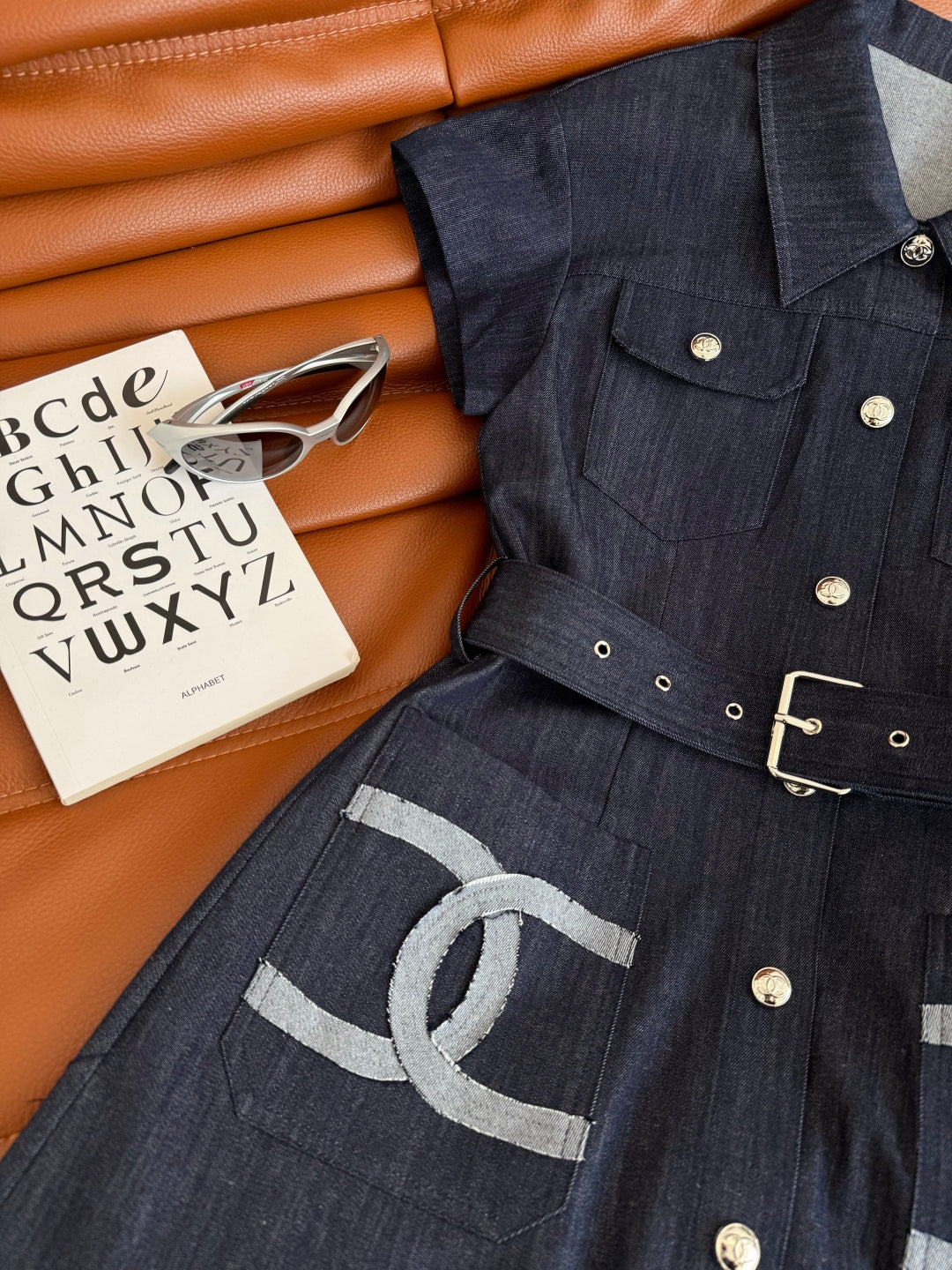 CC 25 Double C Denim Dress Blue Cotton