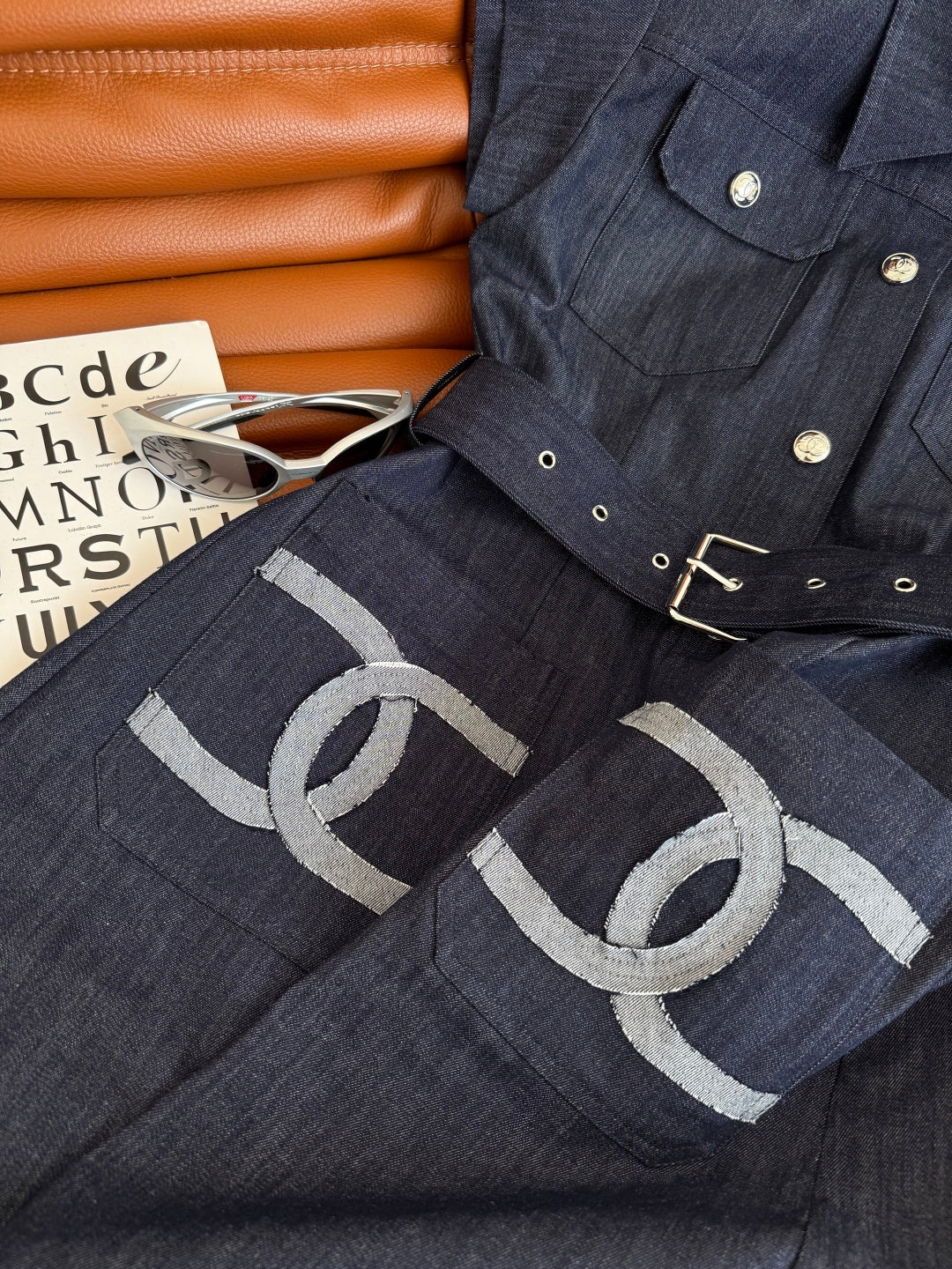 CC 25 Double C Denim Dress Blue Cotton