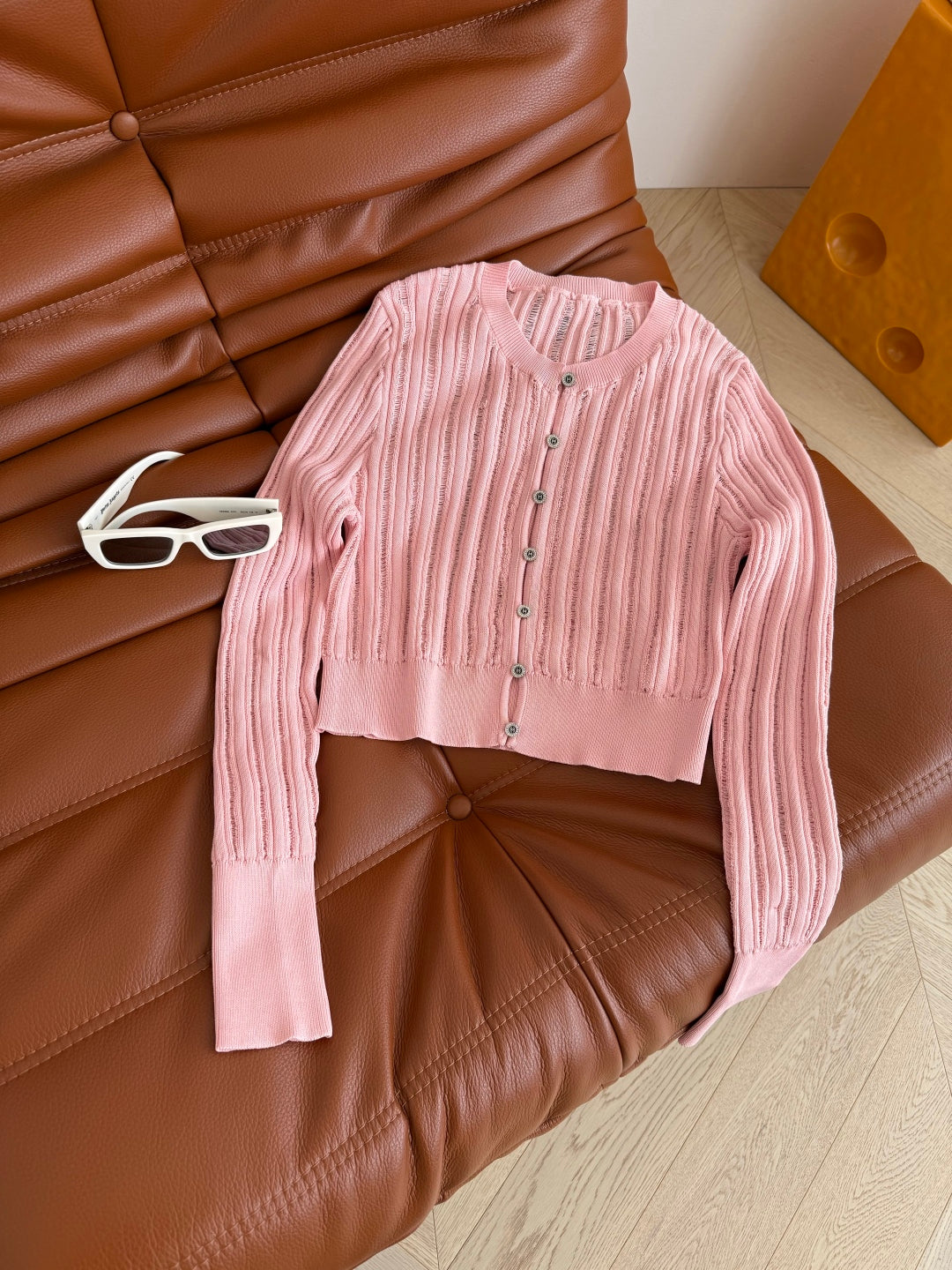 CC 25 Cardigan Black Pink Wool