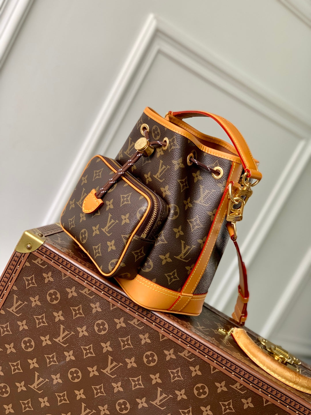 LV Noe Cargo 24cm Brown Monogram Canvas 330769