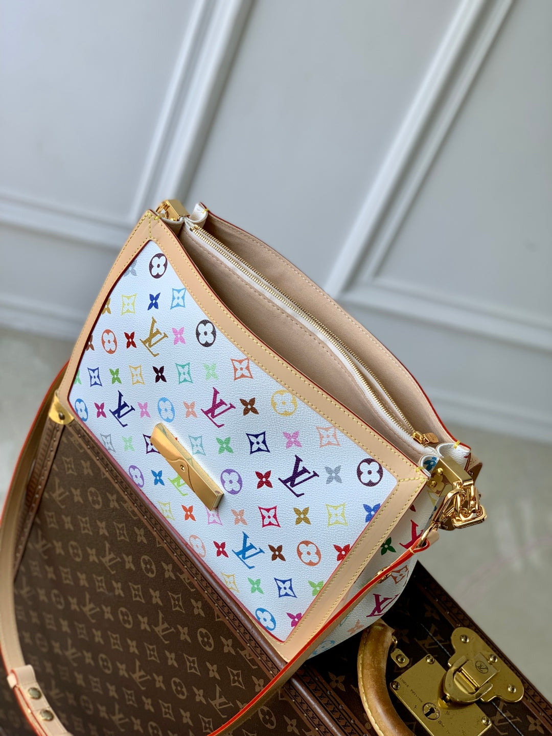 LV Dauphine Soft White Multicolore Monogram Canvas 330771