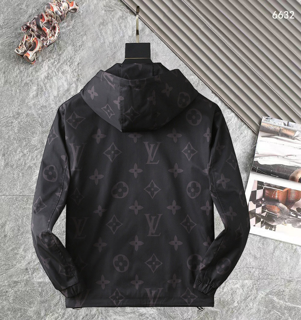 LV BLACK MONOGRAM HOODED JACKET 238975