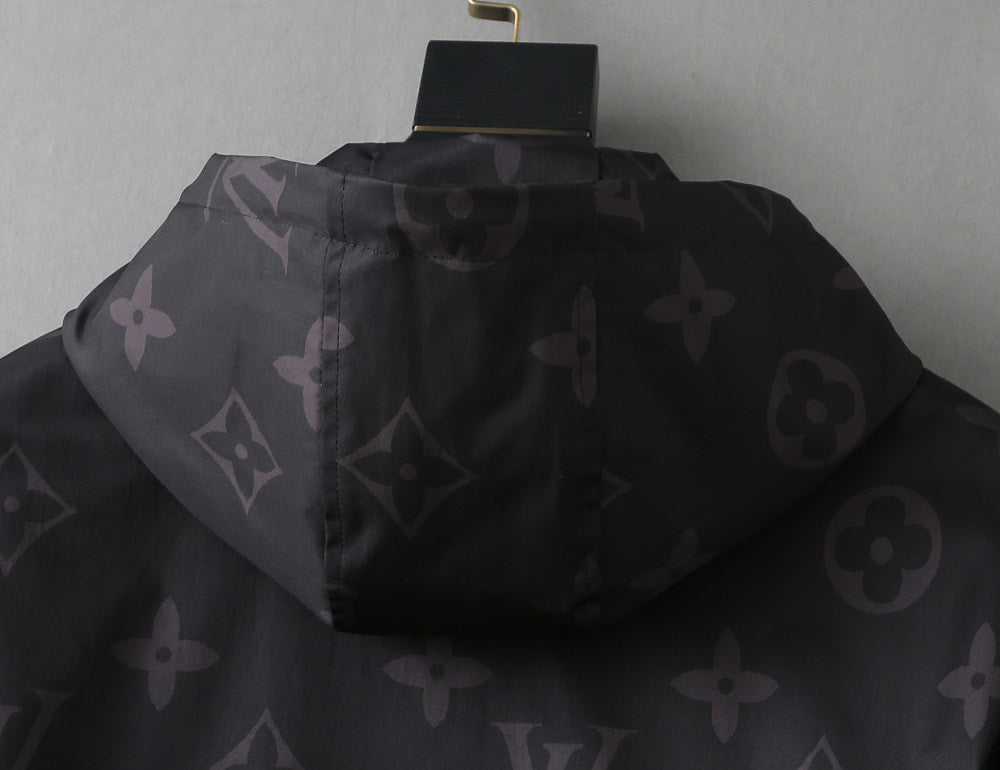 LV BLACK MONOGRAM HOODED JACKET 238975