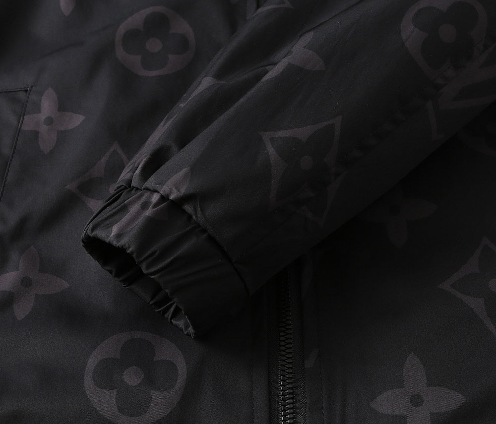 LV BLACK MONOGRAM HOODED JACKET 238975