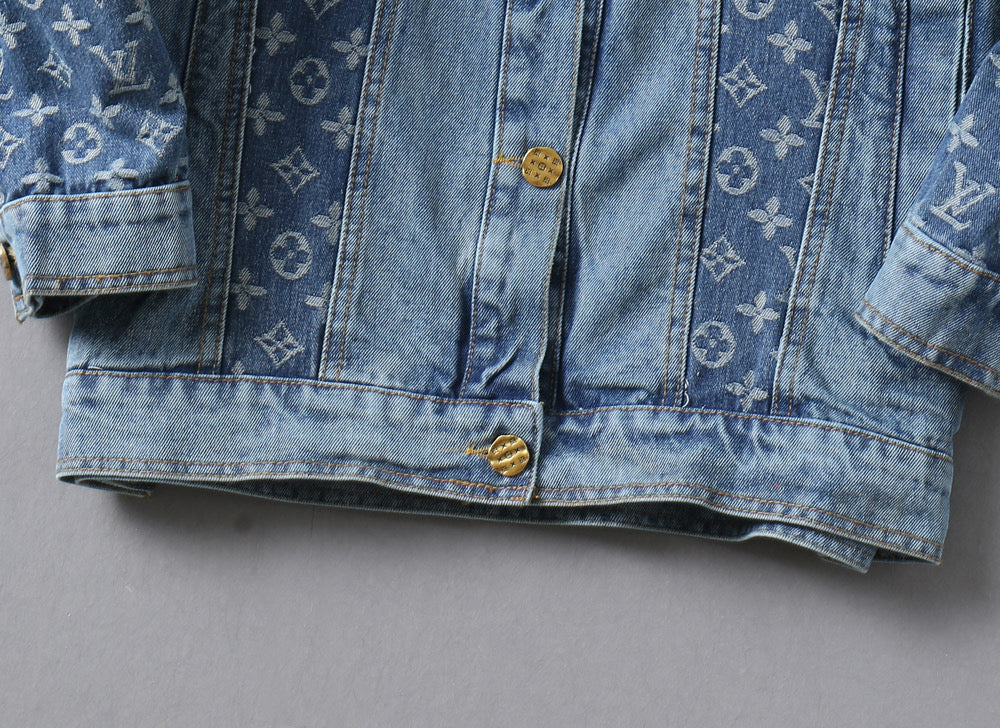 LV LIGHT BLUE MONOGRAM DENIM SHIRT JACKET 238981