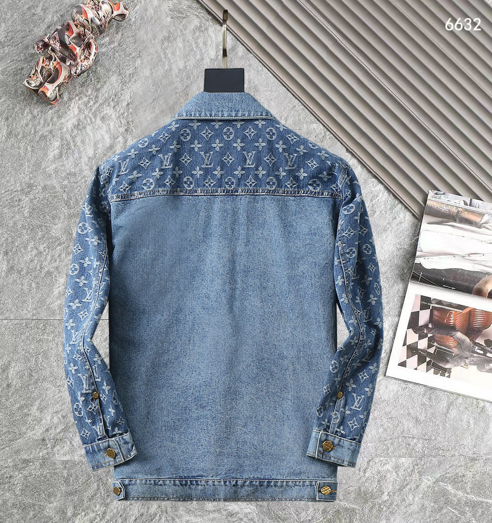 LV LIGHT BLUE MONOGRAM DENIM SHIRT JACKET 238981