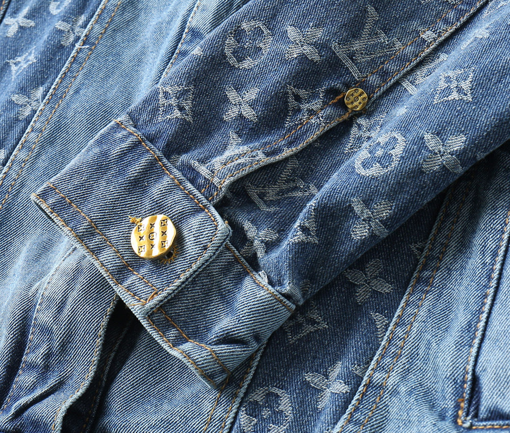 LV LIGHT BLUE MONOGRAM DENIM SHIRT JACKET 238981