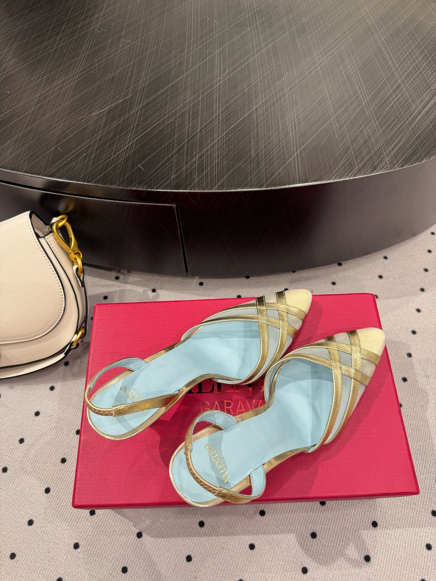 VT 25 Mesh Slingback Gold Sheepskin 327591