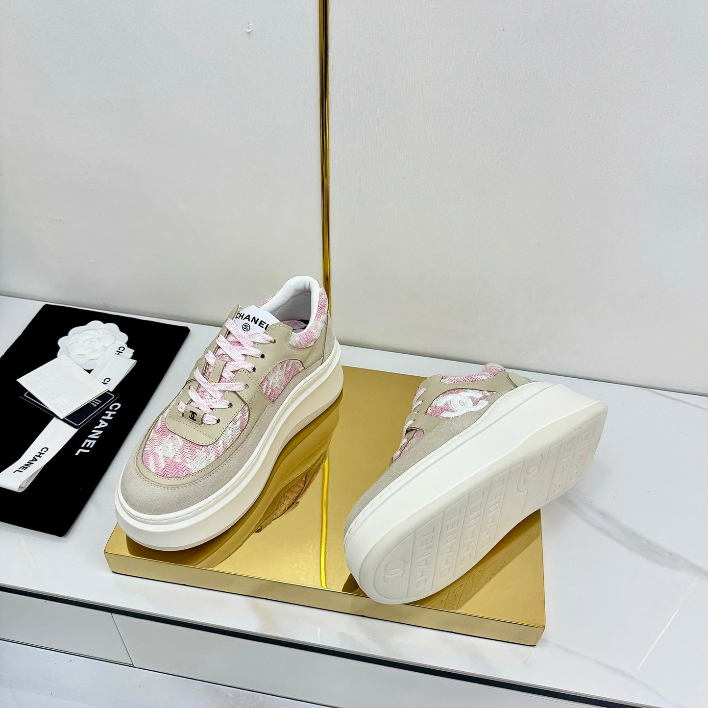 CC 25 Platform Sneaker Pink Nude Cowhide 312953