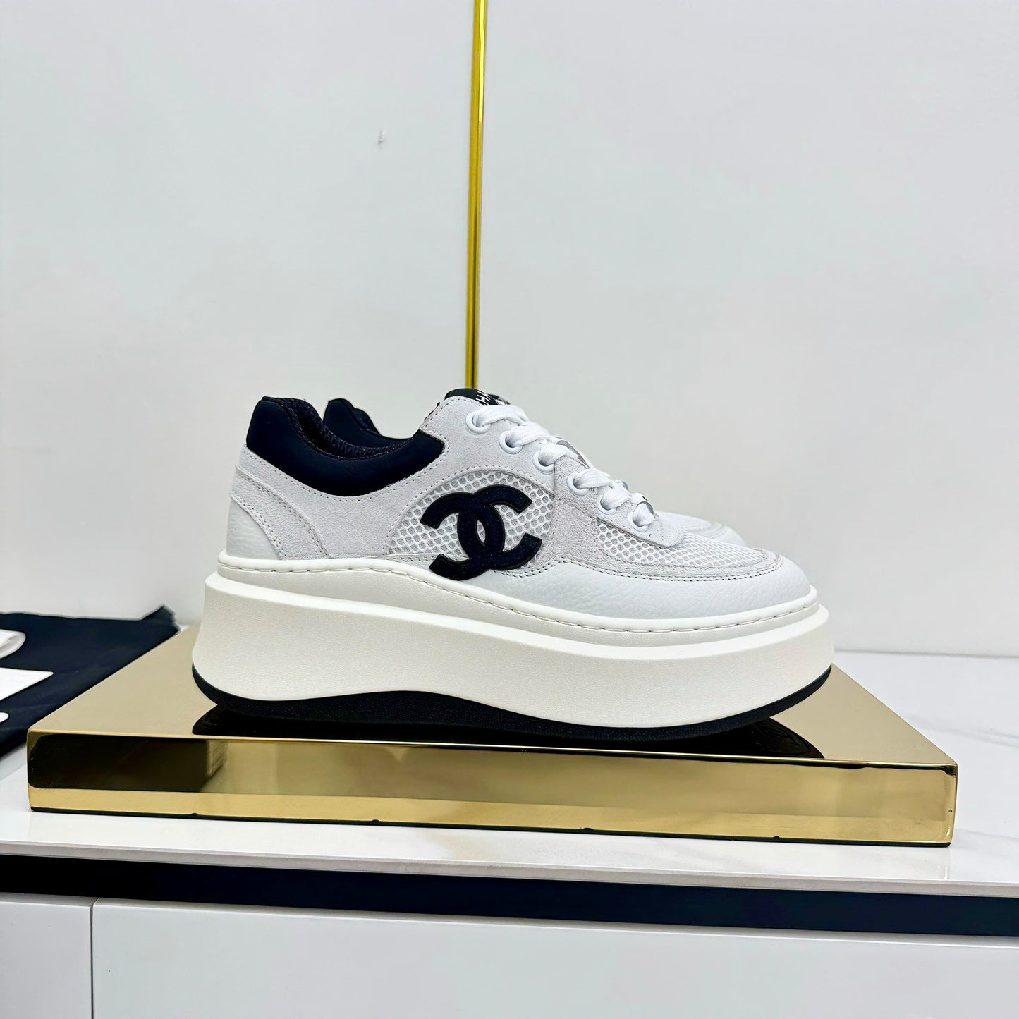 CC 25 Platform Sneaker White Cowhide 312954
