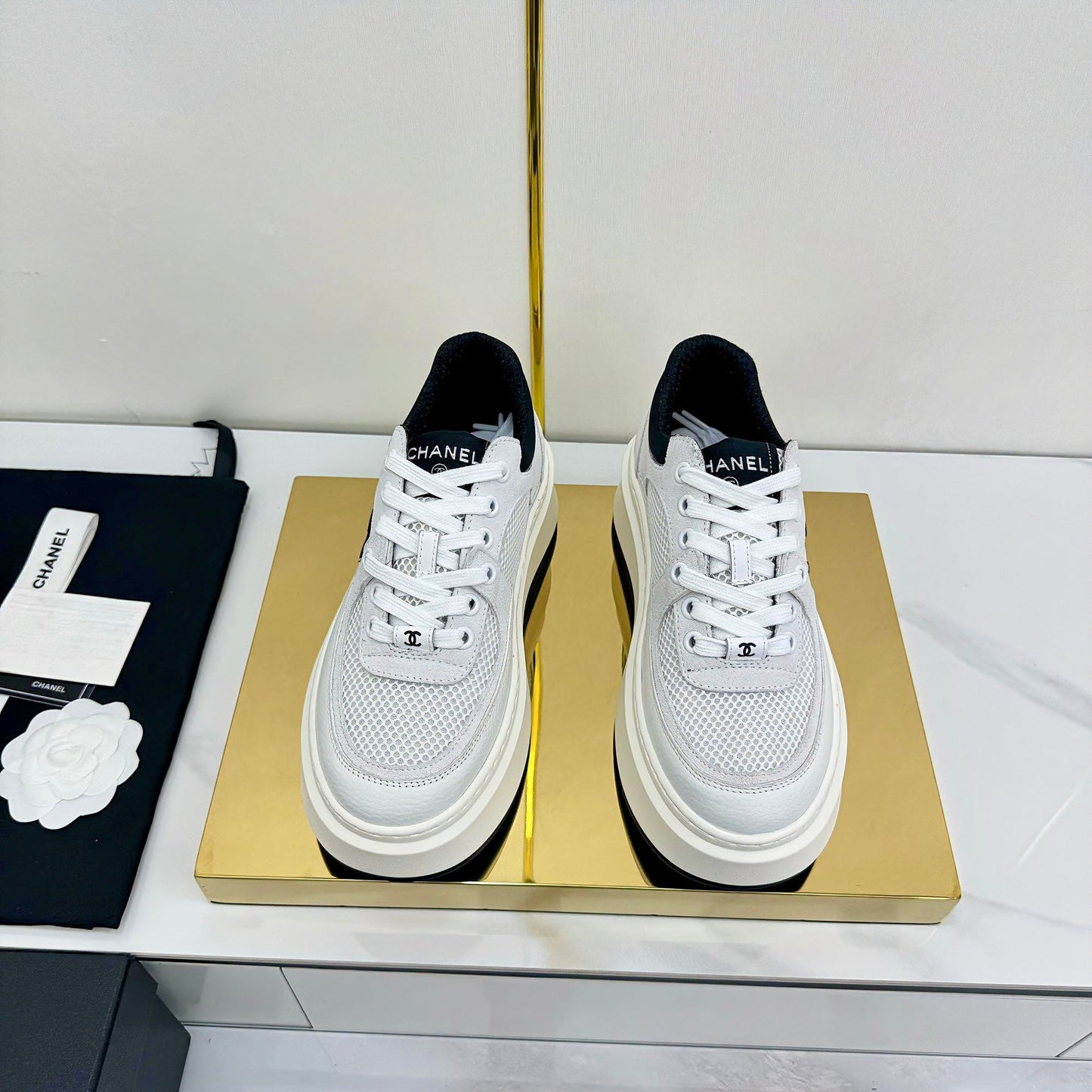 CC 25 Platform Sneaker White Cowhide 312954