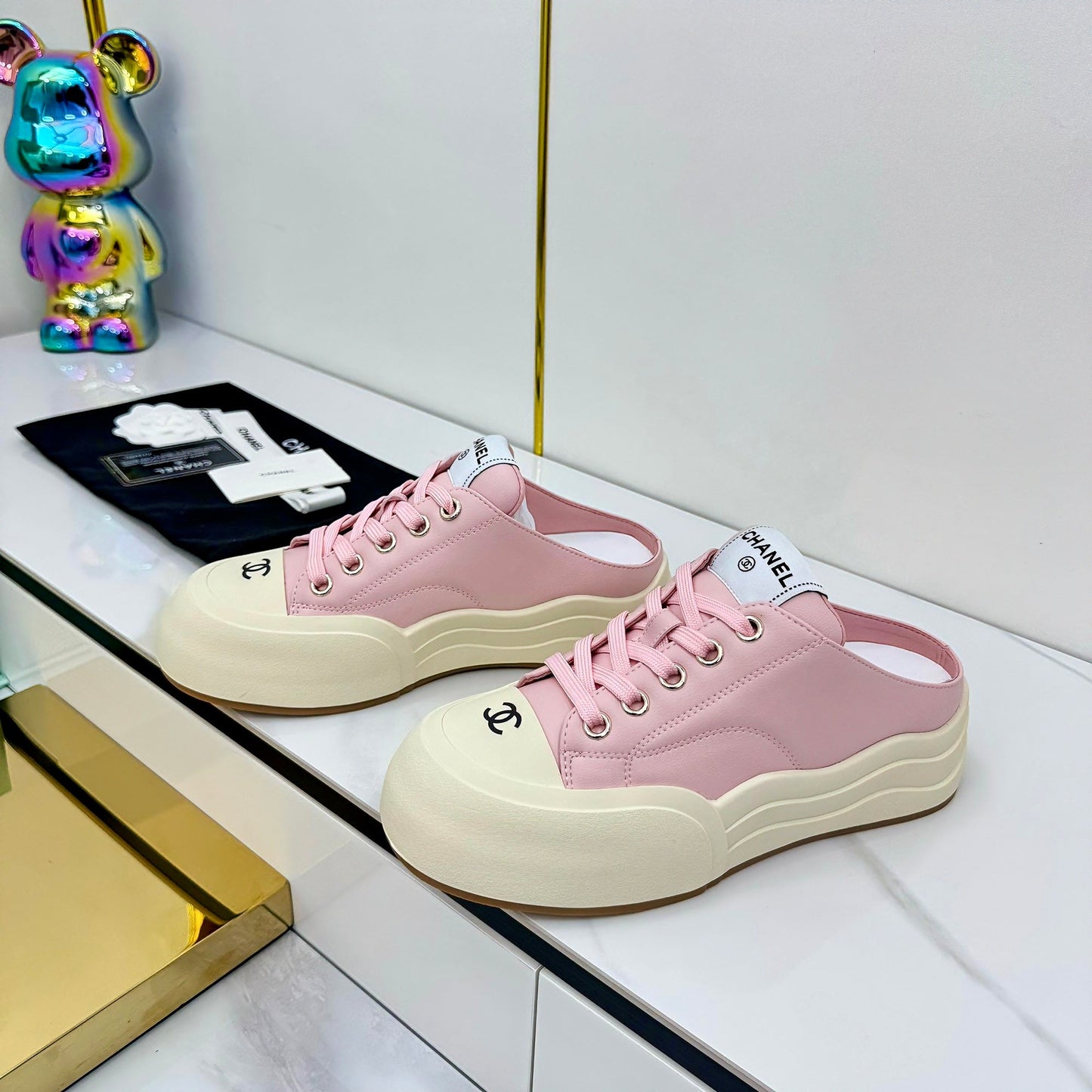CC 25 Mules Sneaker Pink Calfskin 331189