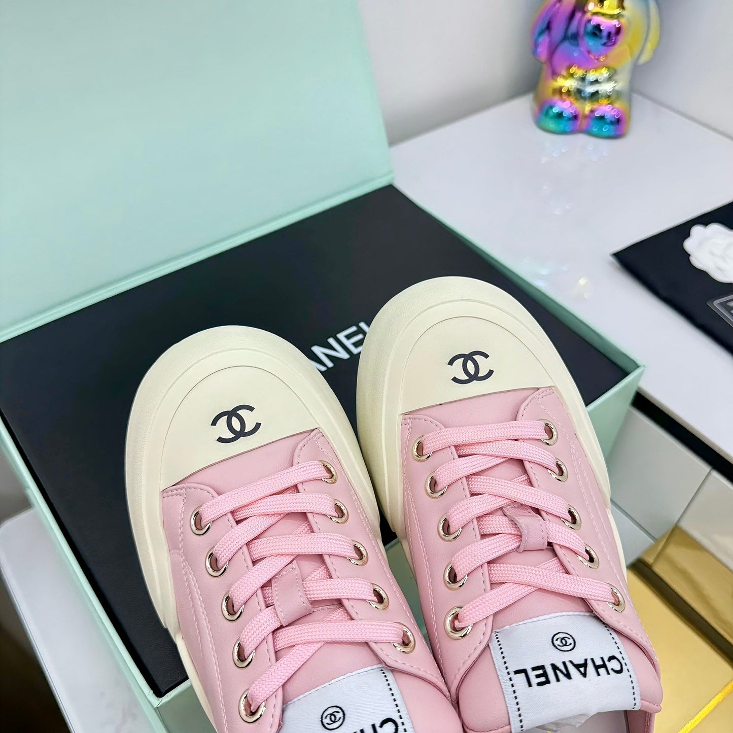 CC 25 Mules Sneaker Pink Calfskin 331189