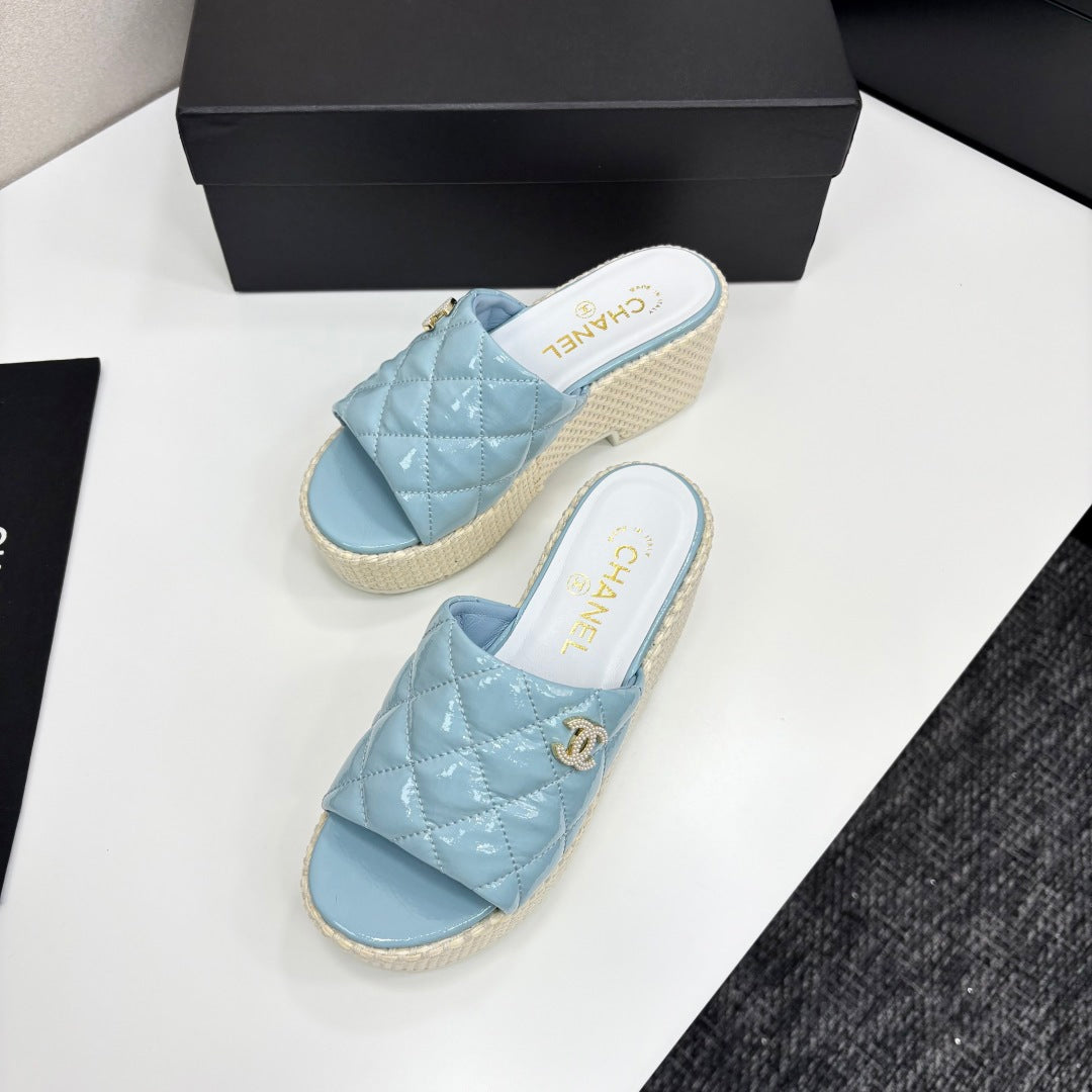 CC 25 Platform Slides Cowhide and Sheepskin 270783